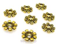 Czapeczki na korale - 7mm - antyczne złoto