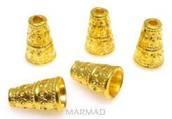 Czapeczki bali na korale, stożek, element wykończeniowy 10x7mm