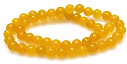 Jadeit - kula 8mm - żółty