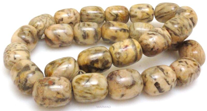 Jaspis tygrysi - oliwka 16x13mm