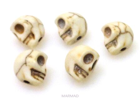 Howlit - czaszka 10x10mm - kremowy