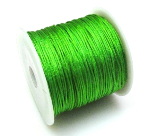 Sznurek bawełniany satynowy 0,7mm - jasno zielony