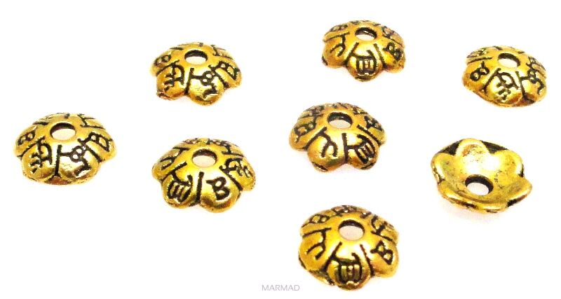 Czapeczki bali na korale kwiatek 6mm