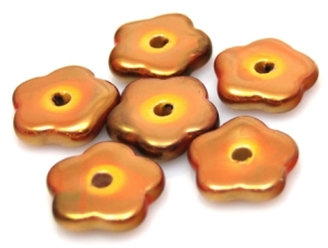 Kwiatek 20mm - ceramika złoto miodowa