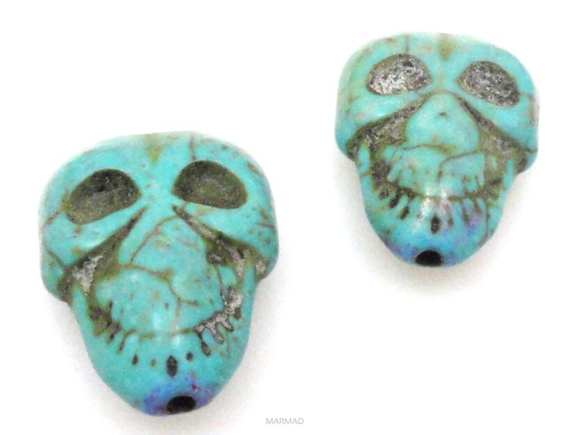 Howlit - czaszka 20x15mm - turkusowy