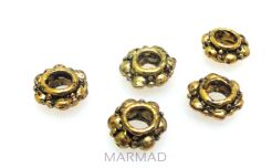 Ozdobna przekładka oponka wianuszek 6x3mm - antyczne złoto