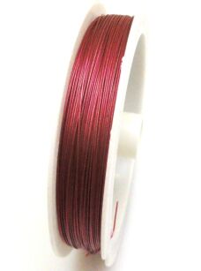 Linka jubilerska - średnica 0,45mm - bordowo różowy