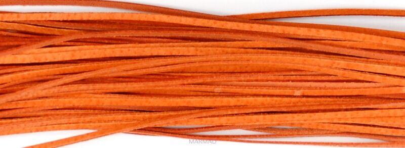 Rzemień skórzany pomarańczowo rudy - grubość 1x3mm