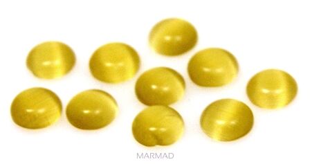 Kaboszon - uleksyt moneta 6mm - oliwkowy