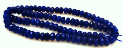 Jadeit fasetowany - oponka 6x4mm - niebieski