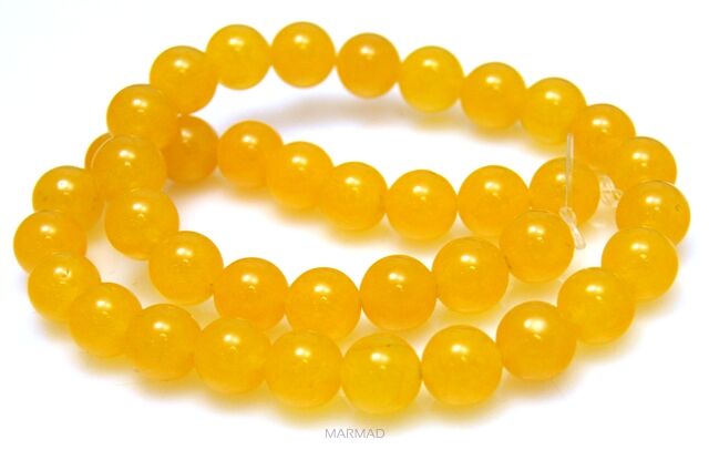 Jadeit - kula 10mm - żółty