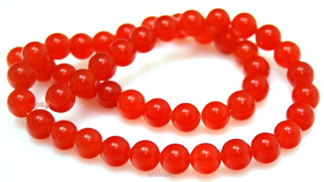 Jadeit - kula 6mm - pomarańczowy