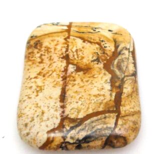 Jaspis obrazkowy - na wisior - prostokąt 40x30mm