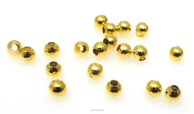 Kulka gładka 2,5mm - kolor złoty