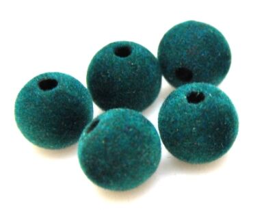 Kule welurowe 14mm - ciemno zielone