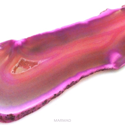 Broszka - agat różowy z druzą 103x31mm