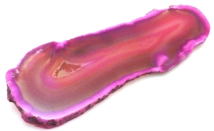 Broszka - agat różowy z druzą 103x31mm