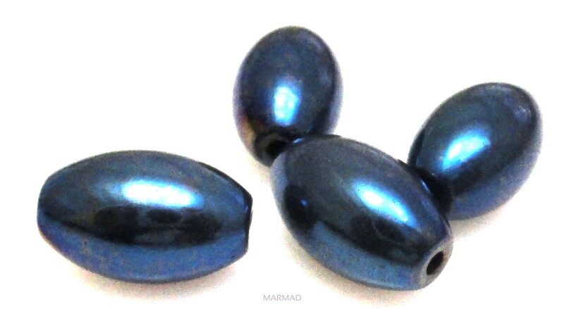 Hematyt niebieski - oliwka 16x10mm