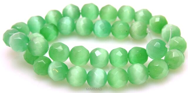 Kocie oko- uleksytowy fasetowany - kula 10mm - zielony