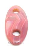 Agat - na wisior, klamra owal 58x27mm - dwa otwory