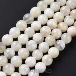 Kamień księżycowy naturalny - biały - kula 10mm