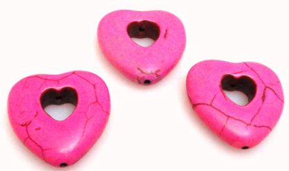 Howlit różowy serce 24x25x7mm