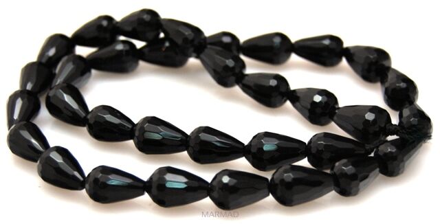 Onyks fasetowany - kropla 12x8mm