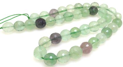 Fluoryt tęczowy fasetowany naturalny - kule 10mm