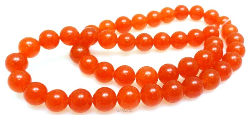 Jadeit - kula 8mm - pomarańczowy