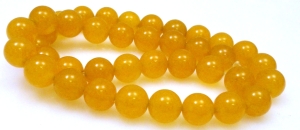 Jadeit - kula 10mm - żółty