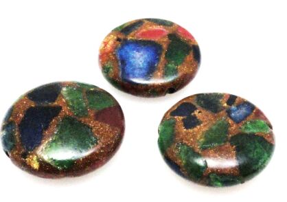 Kwarc z żywicą - moneta 20mm