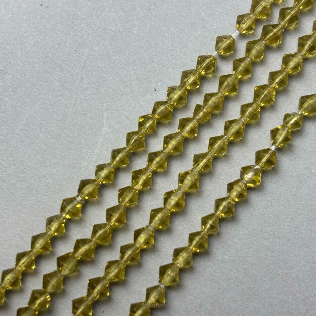 Kryształki fasetowane- bicone 4x4mm - topaz