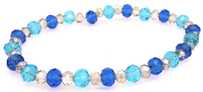 Bransoleta - kryształki fasetowane oponki - 18cm