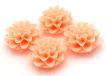 Kaboszon - kwiatek morelowy 14mm