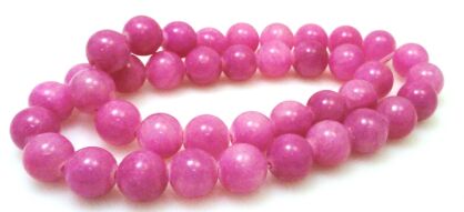 Jadeit Mashan - kule 10mm - różowy