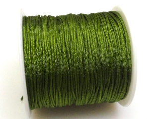 Sznurek bawełniany satynowy 0,8mm - zielony khaki