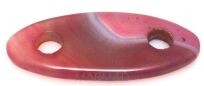 Agat różowy - na wisior, klamra - owal 62x26mm - dwa otwory