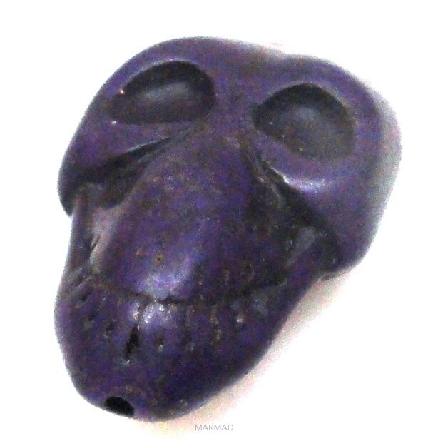 Howlit fioletowy - na wisior - czaszka 32x22mm