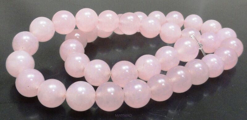 Jadeit - kula 10mm - kolor kwarcu różowego