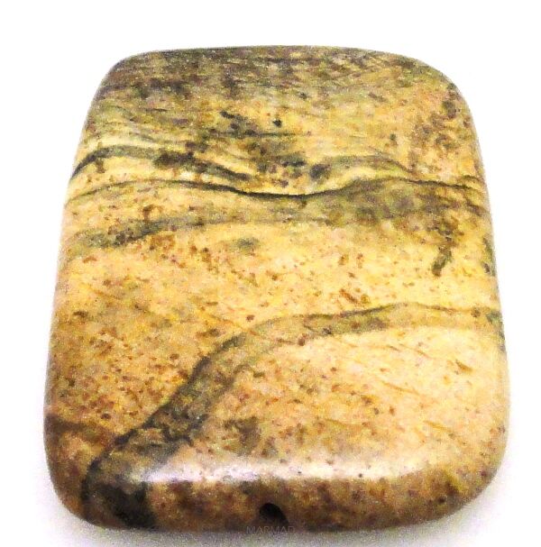 Jaspis obrazkowy - na wisior - prostokąt 40x29mm