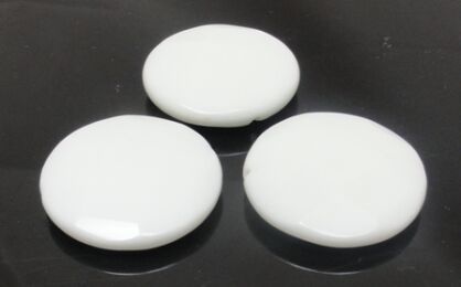 Agat biały fasetowany - na wisior - moneta 30mm