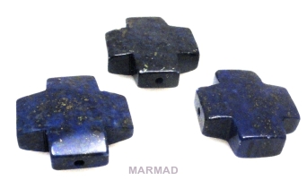 Lapis lazuli z pirytem złotym - krzyż 18x18mm - II gatunek