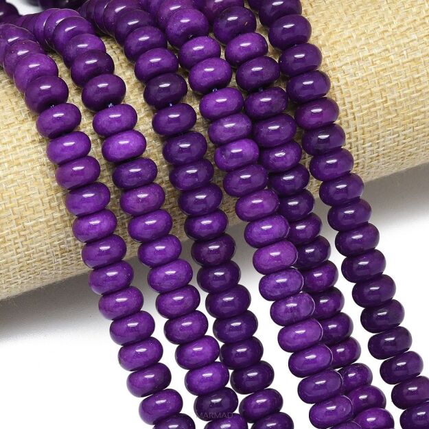 Jadeit malezyjski fioletowy- oponka 10x6mm