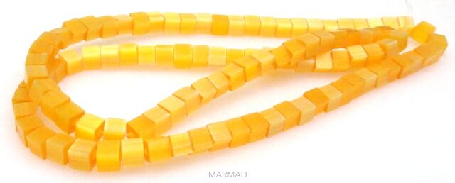 Uleksyt - kostka 4x4mm - żółty