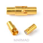Zapięcie magnetyczne do rzemieni końcówki 3mm - złocone - 3