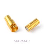 Zapięcie magnetyczne do rzemieni końcówki 3mm - złocone - 2