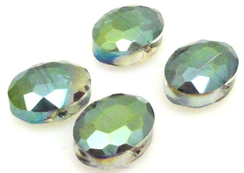 Kryształ szklany fasetowany - owal 12x9mm