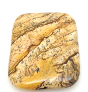 Jaspis obrazkowy - na wisior - prostokąt 40x30mm