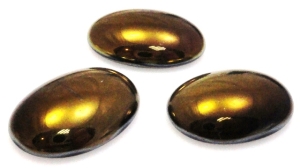 Kaboszon - owal 25x18mm - kolor złoto brązowy - Preciosa