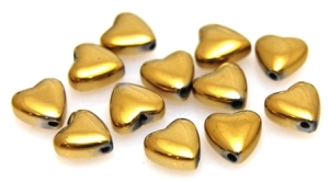 Hematyt złoty - serce 6x6mm